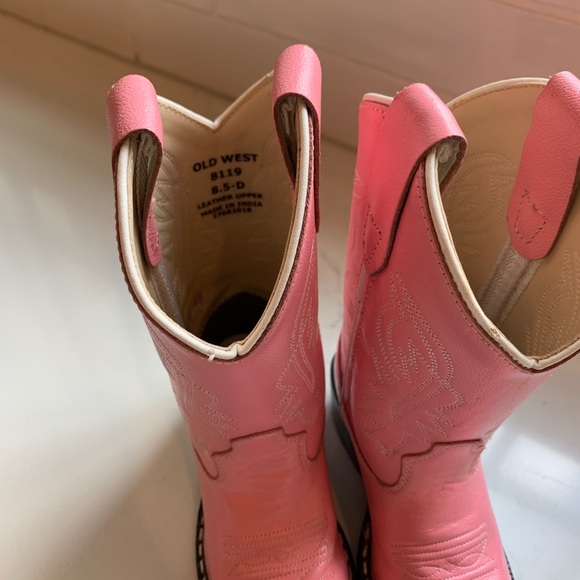Old West Girls Pink Cowboy Boots 